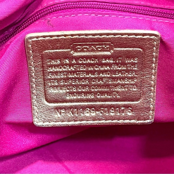 Coach F19176 Peyton Tattersall Plaid Satchel Tote Coated Canvas Ivory Multi H013 - Picture 12 of 16